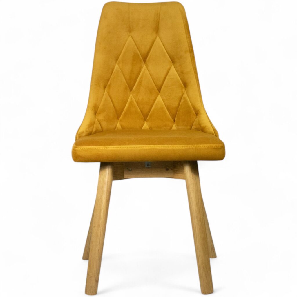 Krzesło tapicerowane na dębowych nogach K6