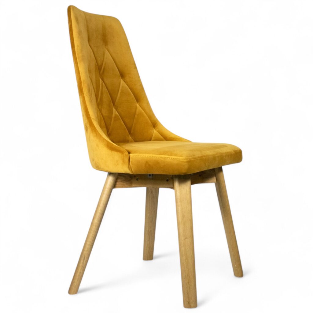 Krzesło tapicerowane na dębowych nogach K6