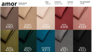 próbnik tkaniny amor