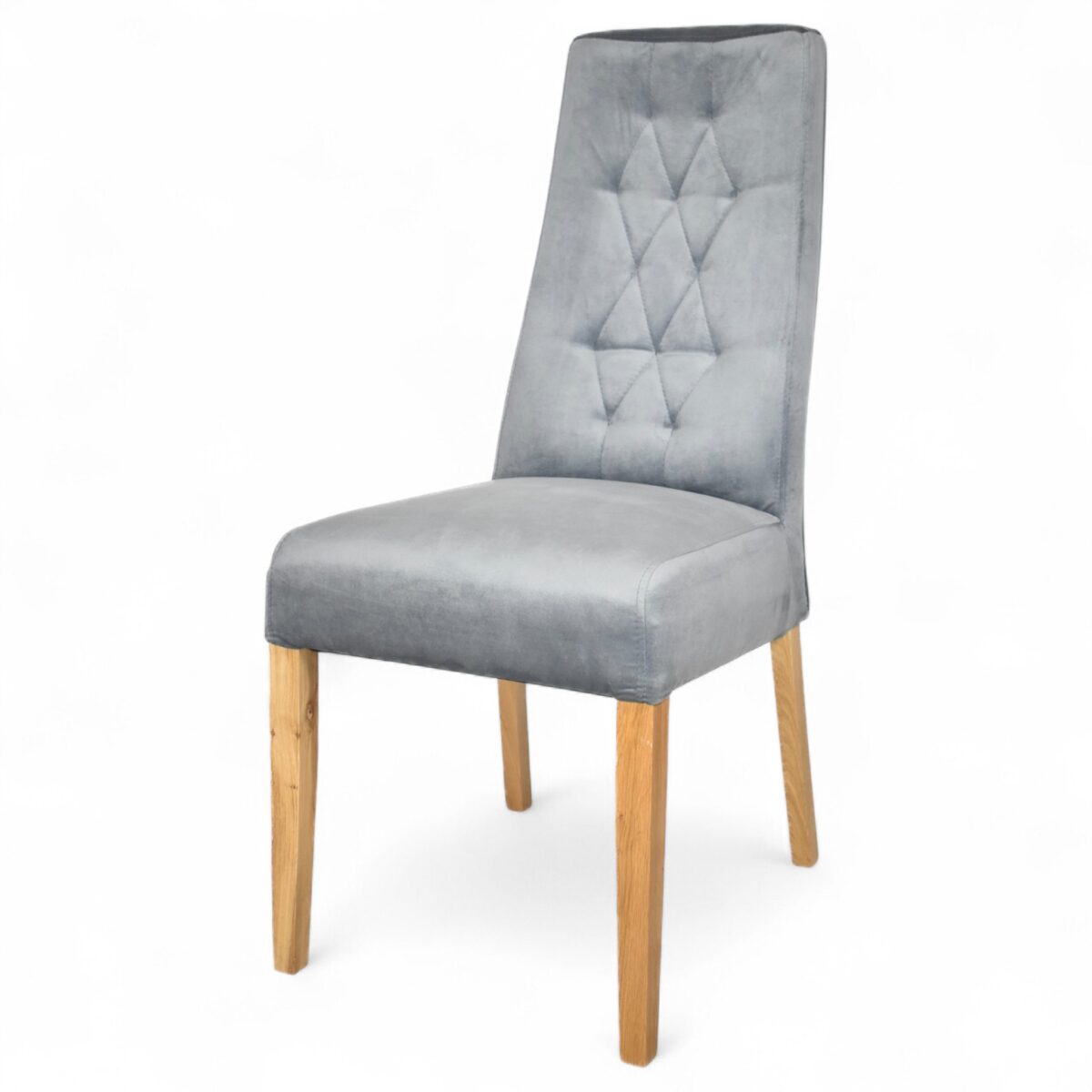 krzesło tapicerowane pikowane oparcie